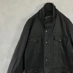 ヴィンテージ　ジャケット　フルジップ　ダークカラー　シンプル　無地　古着　LO6