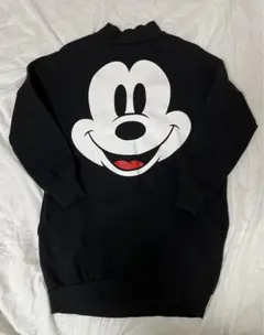 ミッキー　黒　スウェット　トレーナー　ワンピース　Diney　H&M