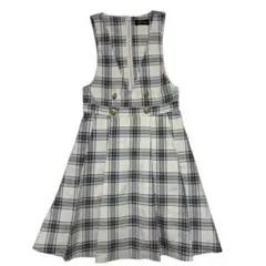 レピピアルマリオ　ワンピース　XS チェック　ベージュ　金ボタン　制服コーデ