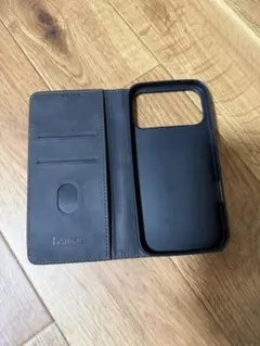 Leaisan 手帳型ケース ブラック17promax 用