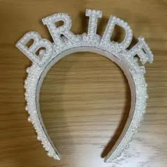 BRIDE パール ヘッドドレス カチューシャ ウェディング　二次会衣装