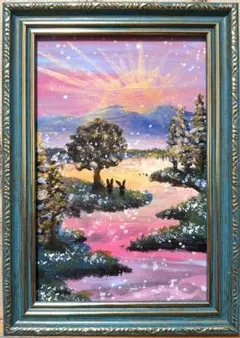 透明水彩画　原画　「釧路湿原・秋01」額縁付き　F4サイズ　風景画 透明水彩画 原画 「釧路湿原・秋01」額縁付き F4サイズ 風景画 2025年