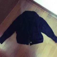ブラック モコモコカーディガン