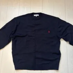 U.S. POLO ASSN. クルーネックニット ネイビー