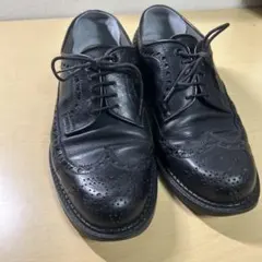 YANKO ヤンコ ウイングチップ レザーシューズ ブラック UK7