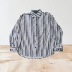 POLO　ストライプ 　長袖シャツ　Ｌサイズ