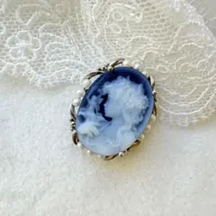 ちい姉 専用GSTV メノウカメオ　妖精と少女　天然パール　ペンダントトップ