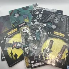 一番くじ　ナイトメアー・ビフォア・クリスマス　クリアファイル　シール　巾着　7点