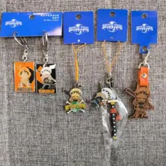 や*ん様 USJ ワンピースキーホルダー類 5個セット②　ルフィ＆トラファルガー