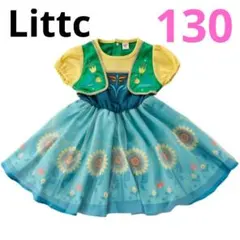 リトシー☆しまむら☆ディズニープリンセス☆アナひまわりワンピース☆130cm