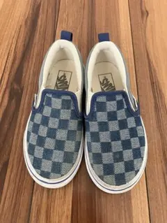 Vans チェック柄スリッポンシューズ キッズ
