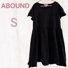 ABOUND 【S】ブラック 半袖チュニック アバンド