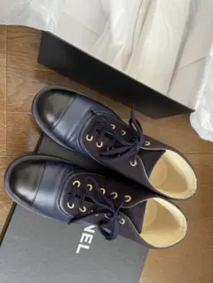 最終価格！CHANEL ネイビー×ブラック　38 ブーツ