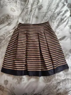 オンワード樫山 Ferouxストライプ秋冬スカート