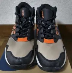 asics レーザービーム LAZERBEAM ベージュ/ブラック 25.0㎝