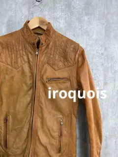 iroquois イロコイ レザージャケット サイズ1 牛革 キャメルのサムネイル