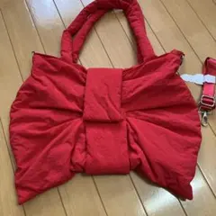W♥C リボン ショルダーバッグ 赤