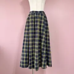 Vintage チェック柄 フレアスカート