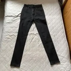 【GU】ブラックスキニーデニムM