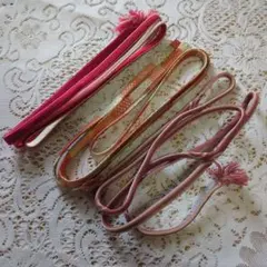 和装　帯締め3本セット　ピンク　オレンジ　紫