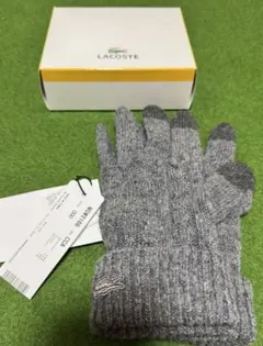 LACOSTE グレー 手袋　メンズ　新品未使用　ラコステ
