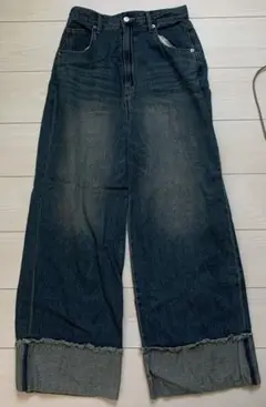 ワイドレッグパンツ デニム