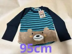 ZOOMIC クマ顔デザイン トレーナー 95cm