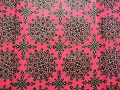 赤と黒のプリント生地 約106cm×60cm
