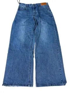 美品】HATSKI ハツキ ワイドデニム 濃紺 size2 ハイウェストぎみ