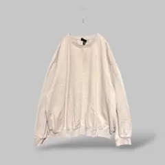 H&M無地スウェットトレーナーベージュUSAヴィンテージ古着オーバーサイズXXL