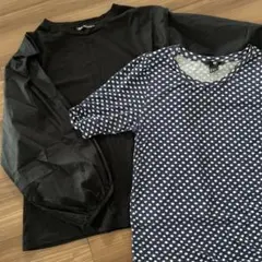 ZARA バルーン スリーブ トップス H&M ドット柄 Tシャツ２枚セット M