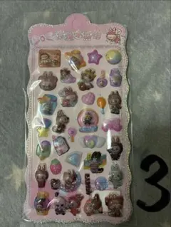 ボンボンドロップシール　ラブブ 3