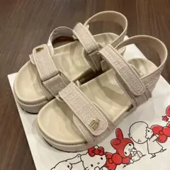 Trois Tweed Platform Sandals ライトベージュのサムネイル