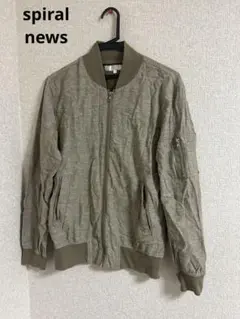 spiral news☆ 綿×麻 薄手 ブルゾン ジャケット