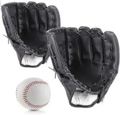野球グローブ 軟式 親子セット 練習ボール付き 右投げ用 左手着用 初心者向け