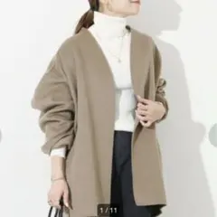 美品　ジャーナルスタンダード　ウール リバー ミドルガウンコート　ウール100％