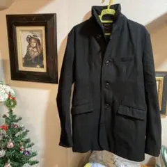 【冬の訪れ④】メルトンピーコート（イタリアンカラー・黒）jiggys shop