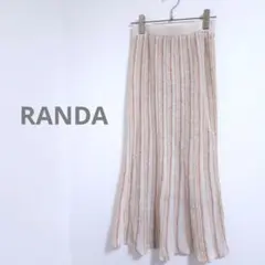 ​定価8,910円RANDA プリーツニットスカート 配色デザイン フリーサイズのサムネイル