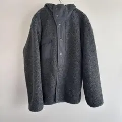 GUxENGINEERED GARMENTS ボアフリーススナップパーカMグレー