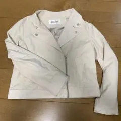 値下げ　MISCH MASCH ベージュ ライダースジャケット