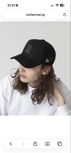 【完売】Ron Herman New Era R ロゴメッシュキャップBlackのサムネイル