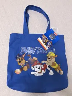 新品タグ付きパウパトロールバック青パウパトロールトートバッグのサムネイル