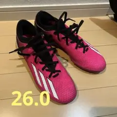 アディダス エックススピードポータル.3 TFピンク×ホワイト×ブラック26cm