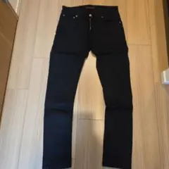 Nudie Jeans ブラック スリムフィット デニム