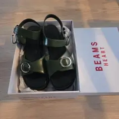 BEAMS HEART ダブルバングル厚底ソールサンダルのサムネイル