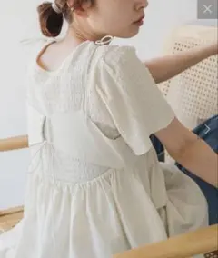 kastane カットジャガードtee アイボリー