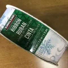 Kirkland 雪の結晶 ワイヤーエッジリボン 雪　スノー　コストコ