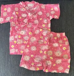 甚平 サイズ90 ピンク　花火柄　女の子