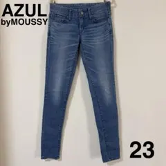 AZUL デザインスキニージーンズ 23 ウォッシュ加工 XS スキニー デニムのサムネイル