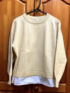 SHOO LA RUE ベージュ レイヤードニット